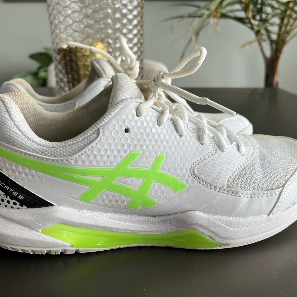 ASICS Sneakers in White and Neon Green